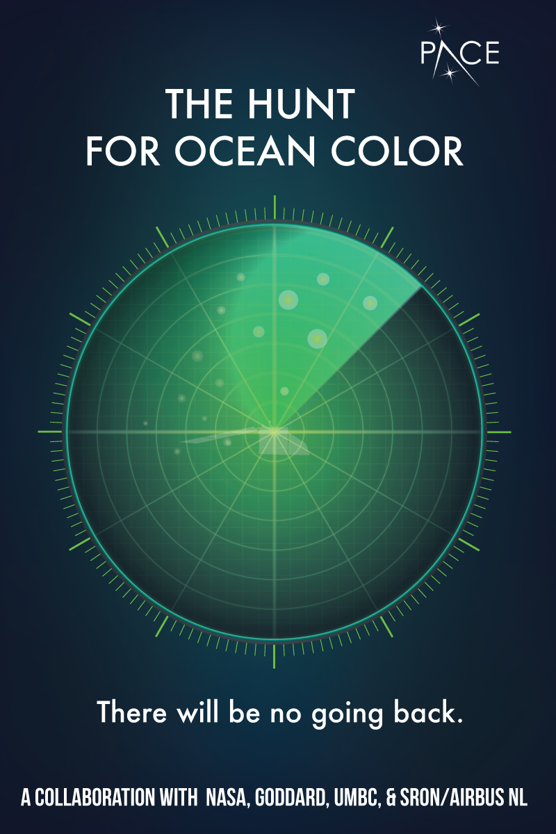 The hunt for ocean color poster