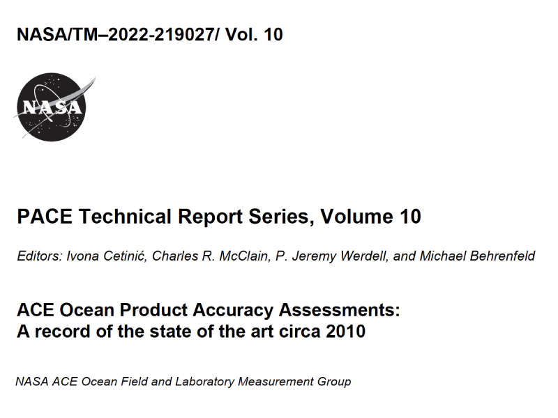 ACE Ocean Product Accuracy Assessments: A Record of the State of the Art Circa 2010