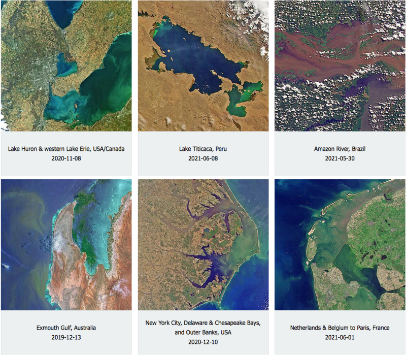 Mosaic of satellite images