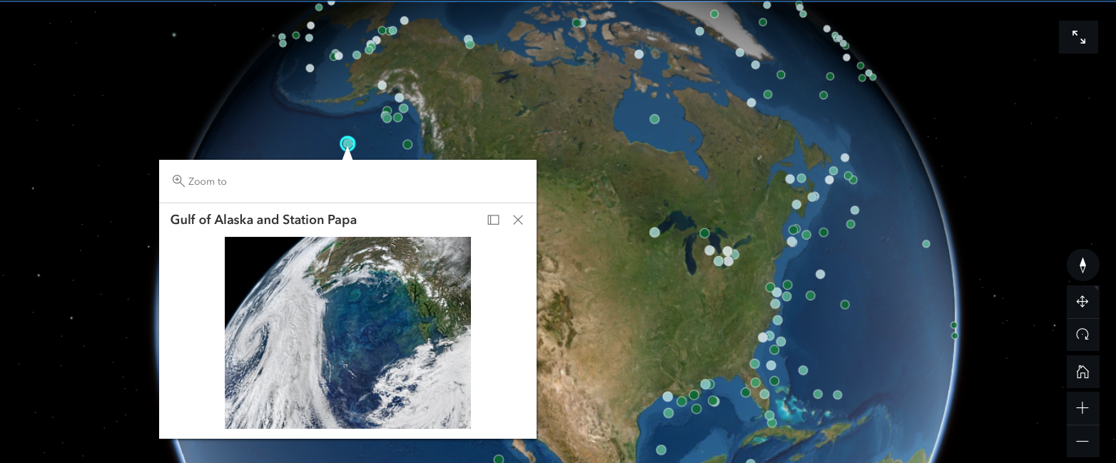 Ocean color interactive screenshot