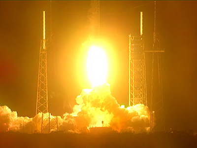 NASA’s PACE satellite launched aboard a SpaceX Falcon 9 rocket at 1:33 a.m. EST, Feb. 8, 2024, from Space Launch Complex 40 at Cape Canaveral Space Force Station in Florida. From its orbit hundreds of miles above Earth, PACE will study microscopic life in the oceans and microscopic particles in the atmosphere to investigate key mysteries of our planet’s interconnected systems. Credit: NASA