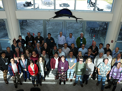 Members of the PACE Science Team pose for a photo at the 2018 Science Team Meeting, held at the Harbor Branch Oceanographic Institute in Fort Pierce, FL. Credit: PACE Mission