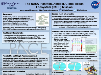 PACE Poster Presented at Ocean Optics XXIII